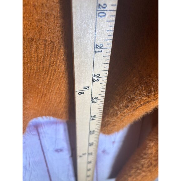 Urban Outfitters Womens Cardigan Sweater Warm Fuzzy Orange Button Front - Picture 9 of 10